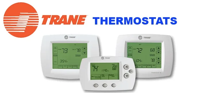 trane thermostat logo on white background