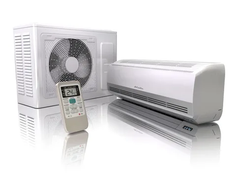 Air conditioner on white surface
