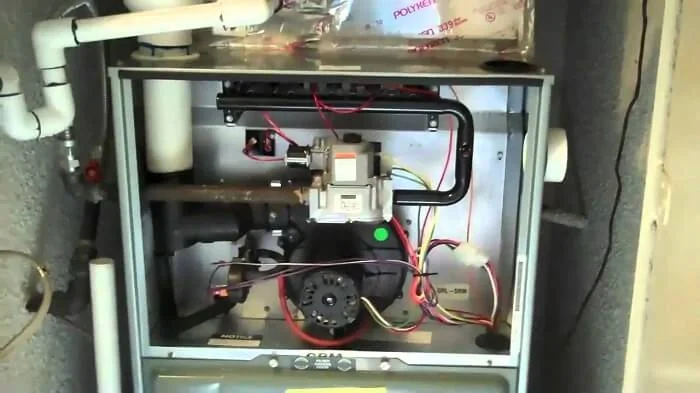 Rheem furnace inside view