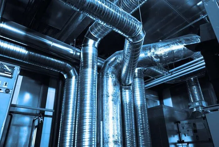 Ventilation pipes with capillary tube HVAC