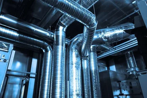 Ventilation pipes with capillary tube HVAC